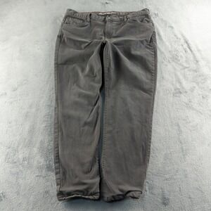 Eddie Bauer Jeans Womens 18 Gray Flannel Lined Boyfriend Relaxed Straight